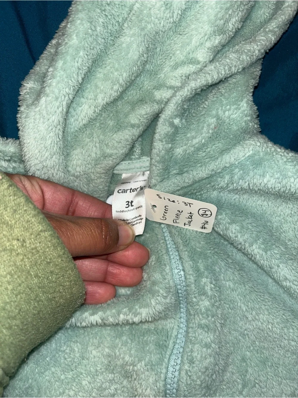 🍄3 for $10🍄 Carter's Plush Hooded Fleece Jacket in Mint